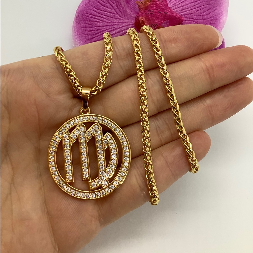 New 18k gold Virgo necklaces